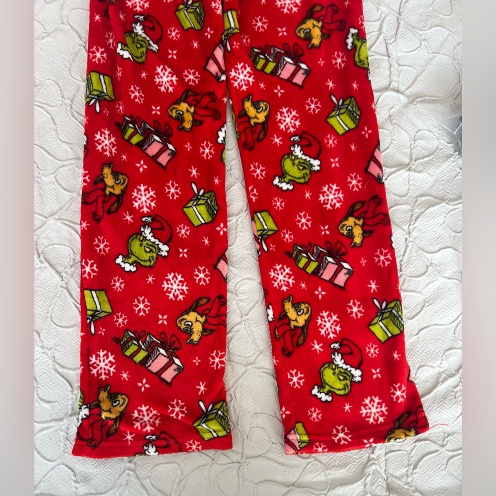 Dr. Seuss The Grinch Pajama Sleepwear Red Soft Pants US Women Size M‎ (0541) - Picture 8 of 12
